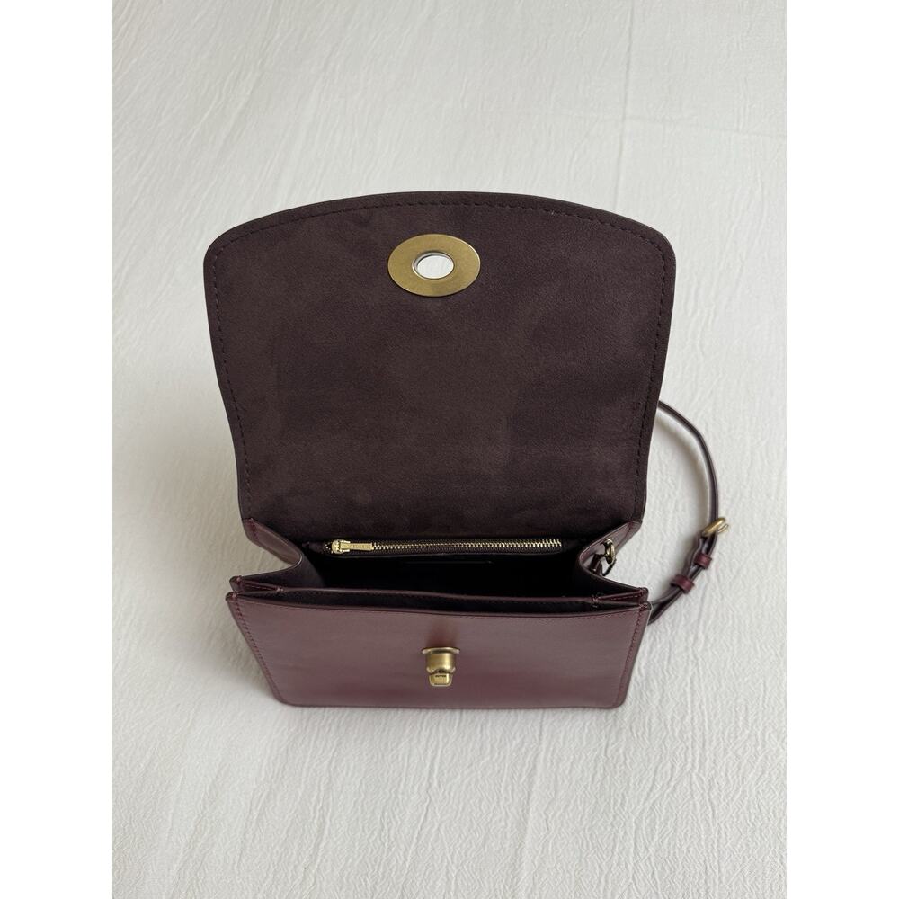 Coach Parker Top Handle Bag, Maroon Red Leather, Crossbody Bag, Satchel - Picture 5 of 11